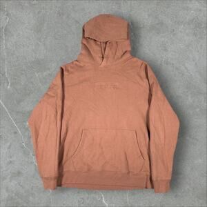 Abercrombie & Fitch Y2K Soft Fleece Size Large Peach Pullover Hoodie Sweatshirt